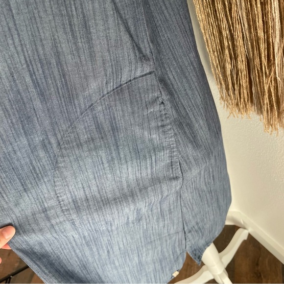 Old Ranch Dove Sleeveless Chambray Dress Size M - Picture 5 of 8